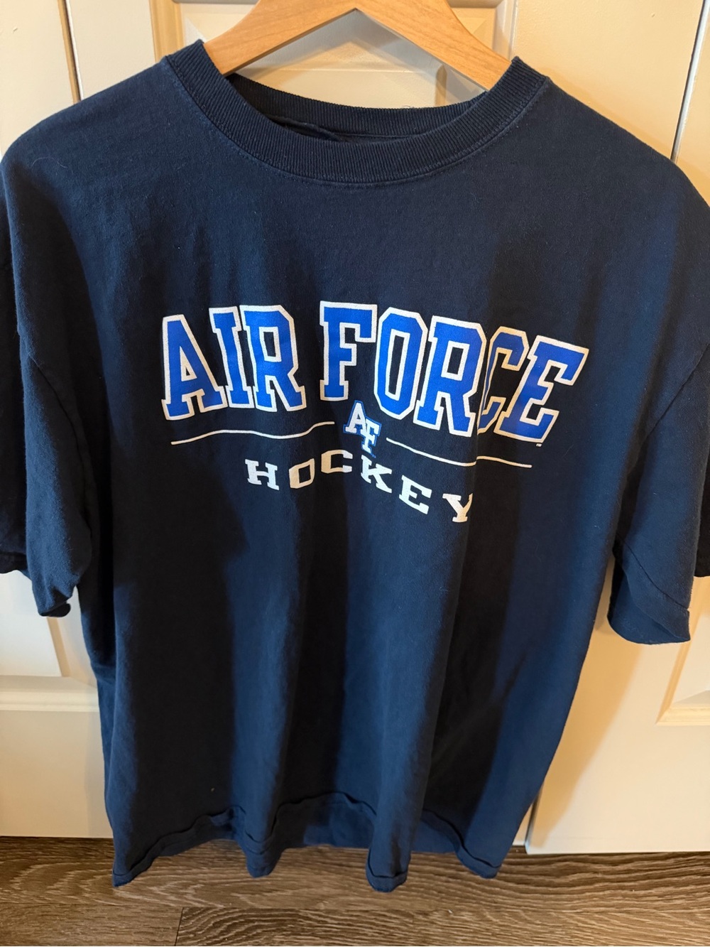 Gildan Navy Blue "Air Force Hockey" Short Sleeve Tee